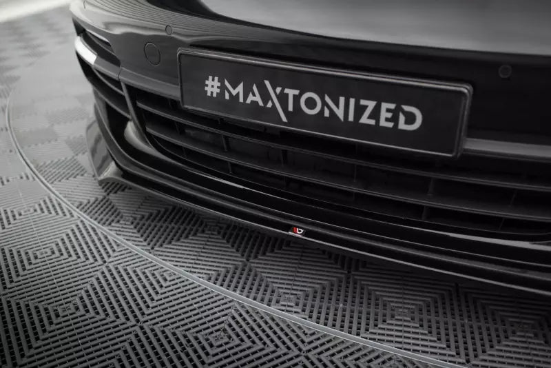 Maxton Design Frontlippe V.2 für Porsche Panamera E-Hybrid 971 Hochglanz schwarz – Ansicht 3