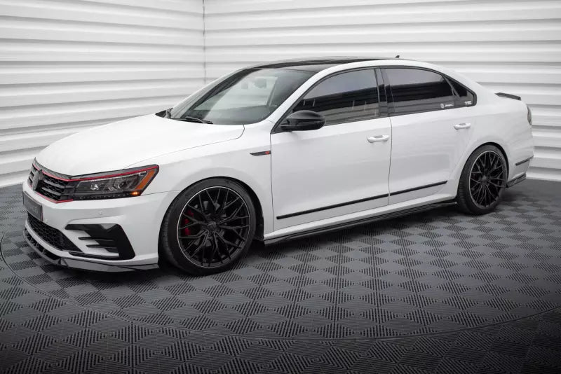 Maxton Design Seitenschweller (Paar) für VW Passat GT B8 Facelift USA Hochglanz schwarz – Ansicht 2