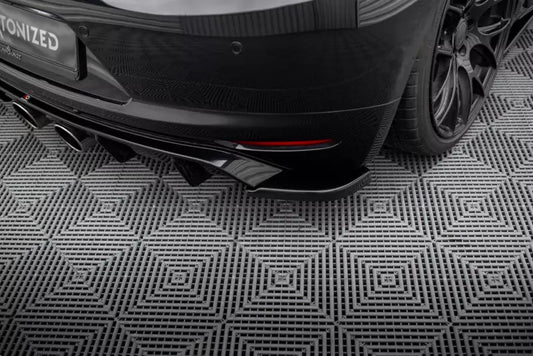 Maxton Design Diffusor Flaps V.2 für Volkswagen Scirocco Mk3 Hochglanz schwarz – Ansicht 1