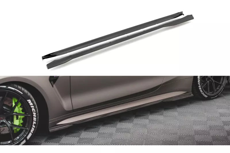 Maxton Design Carbon Seitenschweller (Paar) für BMW M4 G82 / M3 G81 – Ansicht 1