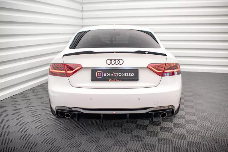 Maxton Design Heckdiffusor V.2 für Audi A5 Coupe B8 8T Standard Facelift (2011-2016) Hochglanz schwarz – Ansicht 1