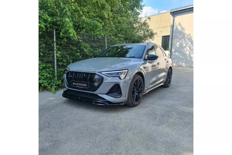 Maxton Design Frontlippe für Audi e-Tron S-Line Hochglanz schwarz – Ansicht 1