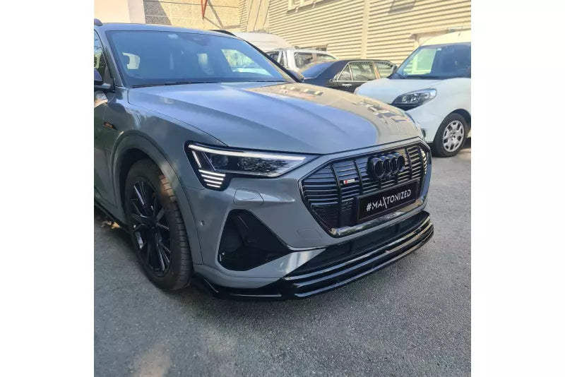 Maxton Design Frontlippe für Audi e-Tron S-Line Hochglanz schwarz – Ansicht 2