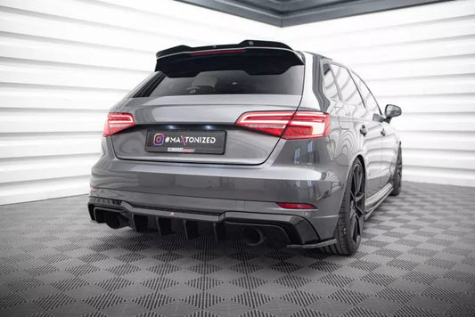 Maxton Design Heckdiffusor für Audi A3 S-Line Sportback 8V Facelift Hochglanz schwarz – Ansicht 1