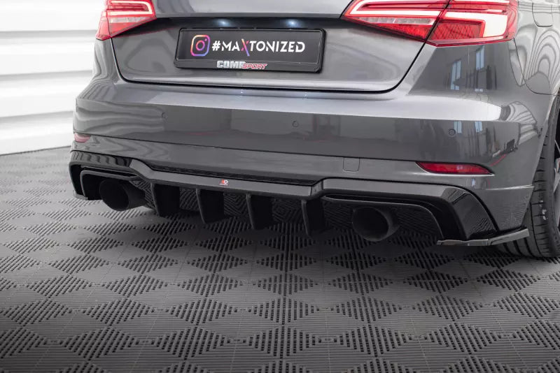 Maxton Design Heckdiffusor für Audi A3 S-Line Sportback 8V Facelift Hochglanz schwarz – Ansicht 2