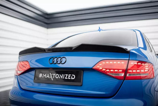 Maxton Design Heckspoiler 3D für Audi A4 Limousine B8 Hochglanz schwarz – Ansicht 1