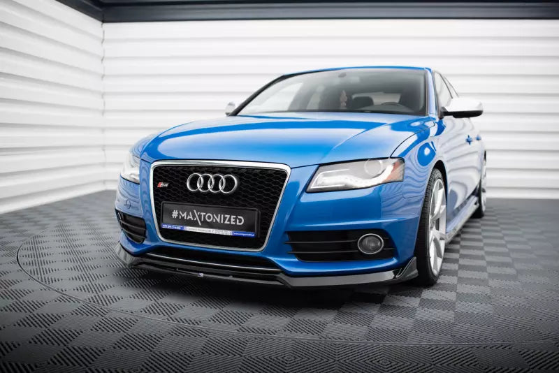 Maxton Design Frontlippe V.3 für Audi S4 / A4 S-Line B8 Hochglanz schwarz – Ansicht 1
