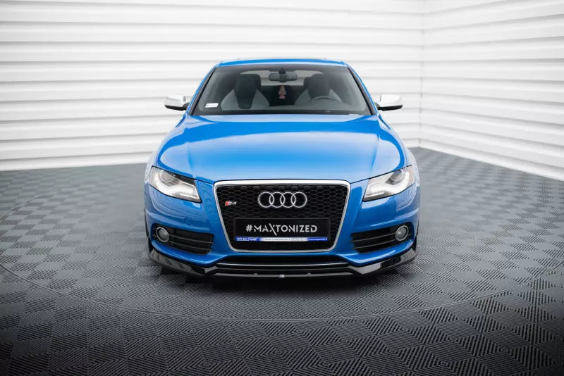 Maxton Design Frontlippe V.3 für Audi S4 / A4 S-Line B8 Hochglanz schwarz – Ansicht 2