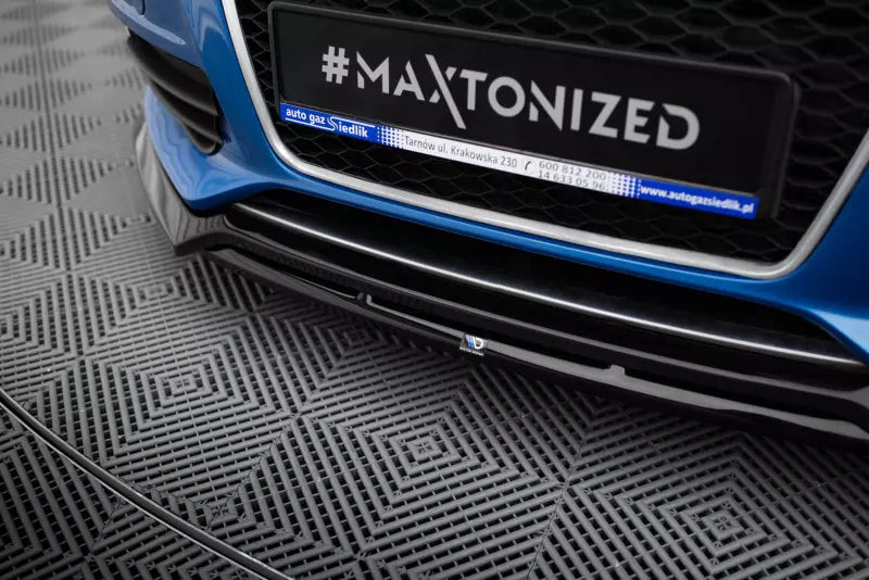 Maxton Design Frontlippe V.3 für Audi S4 / A4 S-Line B8 Hochglanz schwarz – Ansicht 3