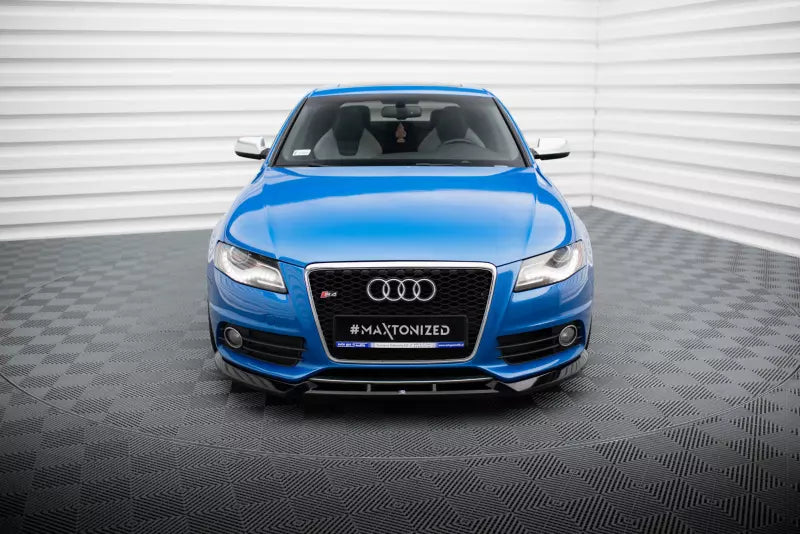 Maxton Design Frontlippe V.4 für Audi S4 / A4 S-Line B8 Hochglanz schwarz – Ansicht 2