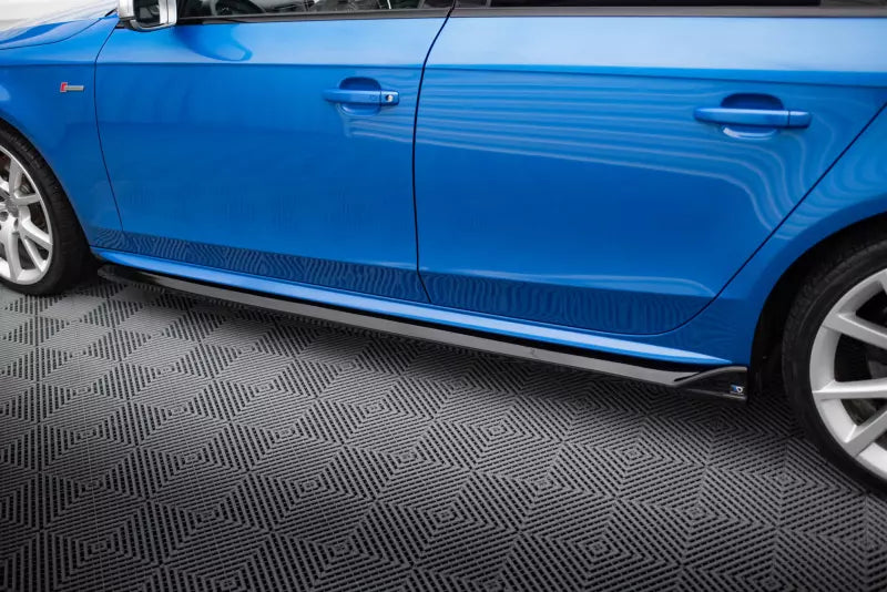 Maxton Design Seitenschweller (Paar) für V.4 Audi A4 / A4 S-Line / S4 B8 Hochglanz schwarz – Ansicht 3