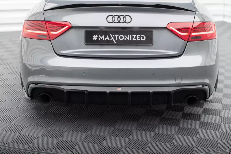 Maxton Design Heckdiffusor V.2 für Audi A5 S-Line Coupe / Sportback / Cabrio B8 8T Facelift Hochglanz schwarz – Ansicht 1