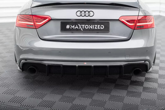 Maxton Design Heckdiffusor V.2 für Audi A5 S-Line Coupe / Sportback / Cabrio B8 8T Facelift Hochglanz schwarz – Ansicht 1