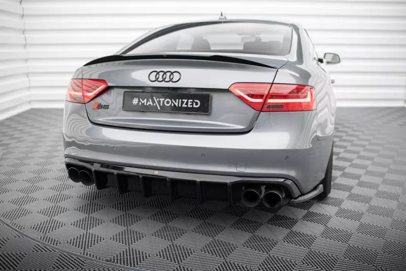 Maxton Design Heckdiffusor für Audi S5 / A5 S-Line Coupe / Cabrio / Sportback B8 8T Facelift (2011-2016) Hochglanz schwarz – Ansicht 3