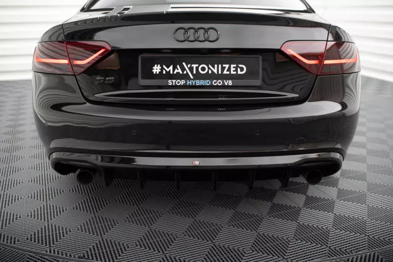 Maxton Design Heckdiffusor V.1 für Audi A5 S-Line Coupe / Cabrio B8 8T Hochglanz schwarz – Ansicht 1