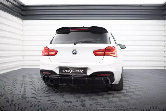 Maxton Design Heckdiffusor für BMW 1er M-Paket F20 Facelift Hochglanz schwarz – Ansicht 1