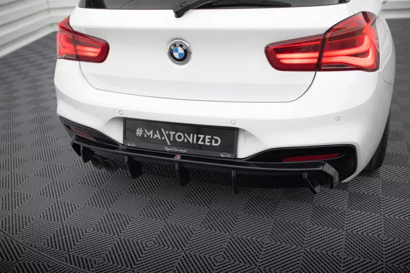 Maxton Design Heckdiffusor für BMW 1er M-Paket F20 Facelift Hochglanz schwarz – Ansicht 1