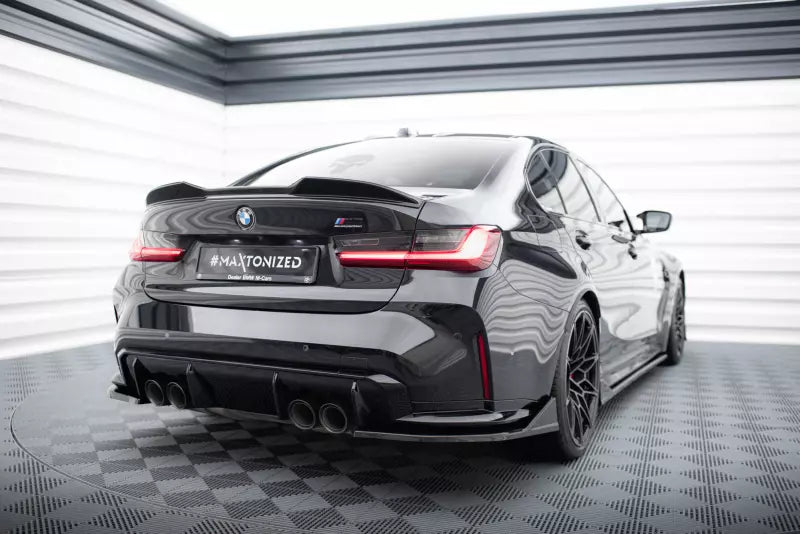 Maxton Design Diffusor Flaps V.3 für CSL Look BMW M3 G80 / G81 Hochglanz schwarz – Ansicht 1