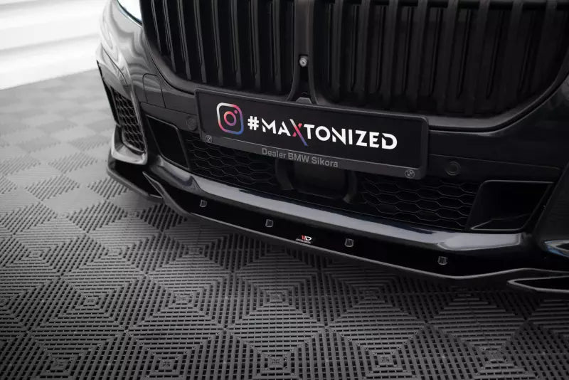 Maxton Design Frontlippe V.3 für BMW 7 G11 M-Paket Facelift Hochglanz schwarz – Ansicht 3