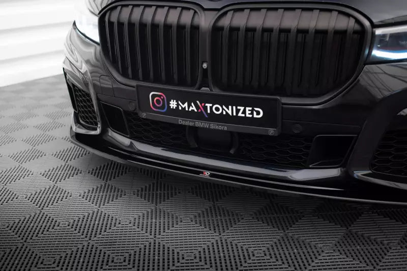 Maxton Design Frontlippe V.4 für BMW 7 G11 M-Paket Facelift Hochglanz schwarz – Ansicht 3