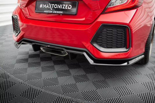 Maxton Design Mittlerer Heckdiffusor für Honda Civic SI Mk10 Hochglanz schwarz – Ansicht 1
