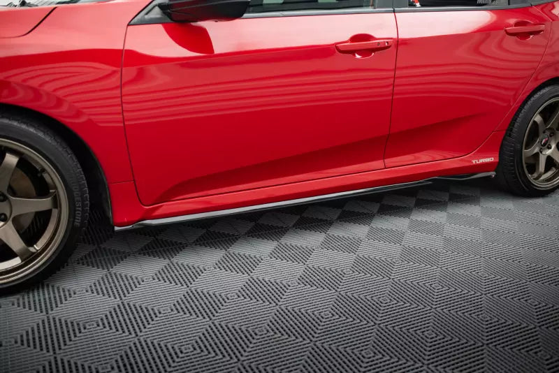 Maxton Design Seitenschweller (Paar) für Honda Civic SI Mk10 Hochglanz schwarz – Ansicht 1