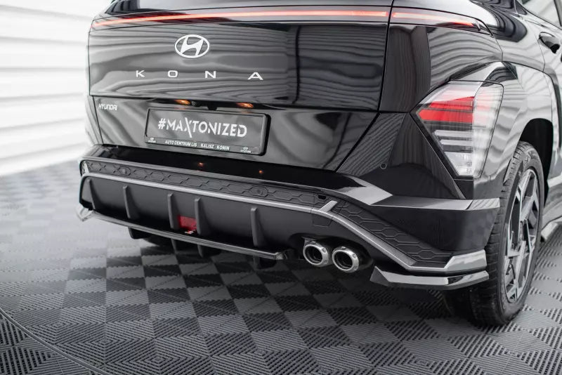 Maxton Design Heckdiffusor DTM Look für Hyundai Kona N-Line Mk2 Hochglanz schwarz – Ansicht 1