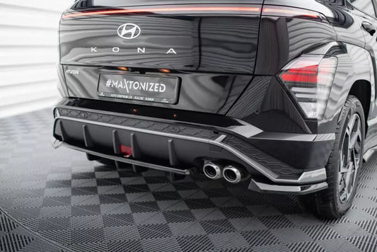 Maxton Design Heckdiffusor DTM Look für Hyundai Kona N-Line Mk2 Hochglanz schwarz – Ansicht 1