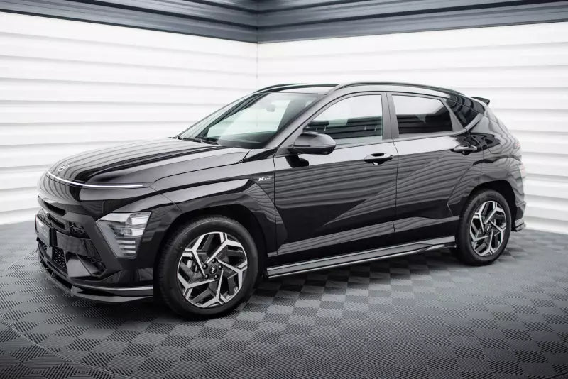 Maxton Design Seitenschweller (Paar) für Hyundai Kona N-line Mk2 Hochglanz schwarz – Ansicht 2