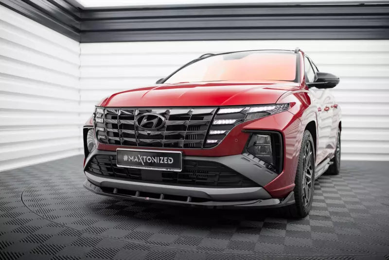 Maxton Design Frontlippe V.1 für Hyundai Tucson N-Line Mk4 Hochglanz schwarz – Ansicht 1