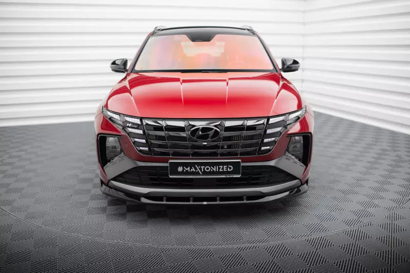 Maxton Design Frontlippe V.1 für Hyundai Tucson N-Line Mk4 Hochglanz schwarz – Ansicht 2