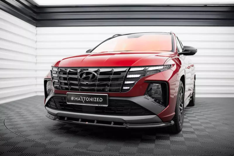 Maxton Design Frontlippe V.2 für Hyundai Tucson N-Line Mk4 Hochglanz schwarz – Ansicht 1