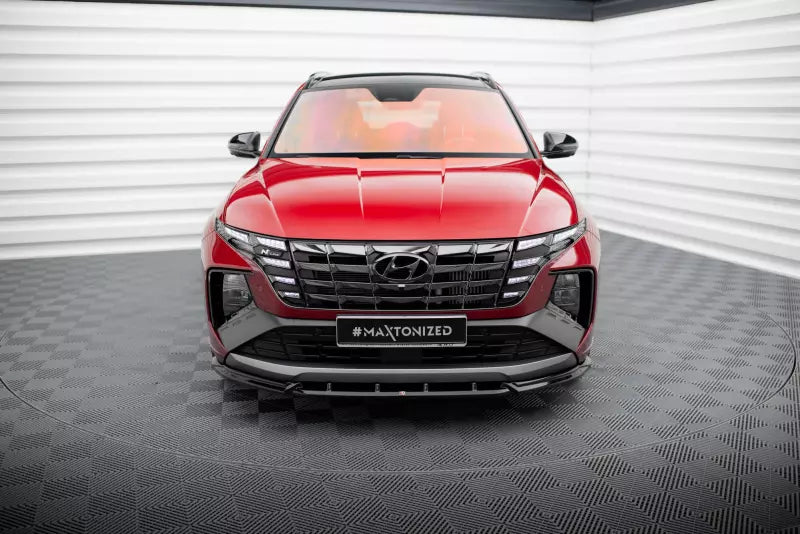Maxton Design Frontlippe V.2 für Hyundai Tucson N-Line Mk4 Hochglanz schwarz – Ansicht 2