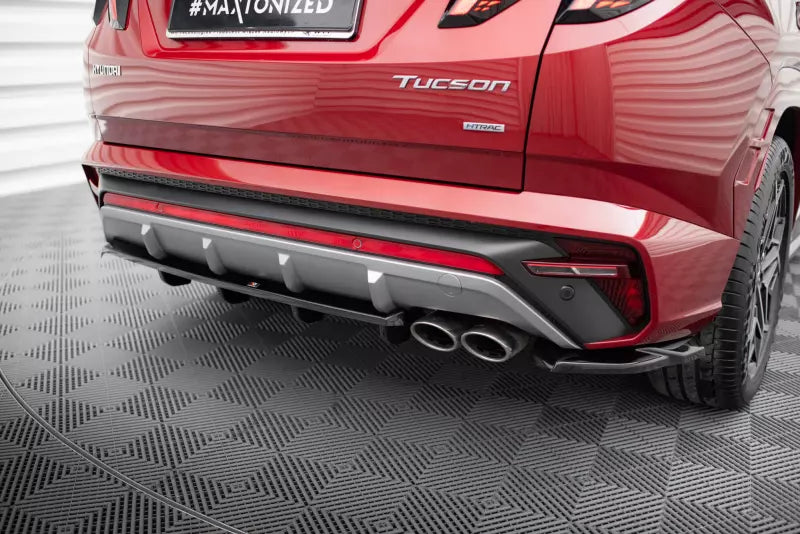 Maxton Design Mittlerer Heckdiffusor für Hyundai Tucson N-Line Mk4 Hochglanz schwarz – Ansicht 1