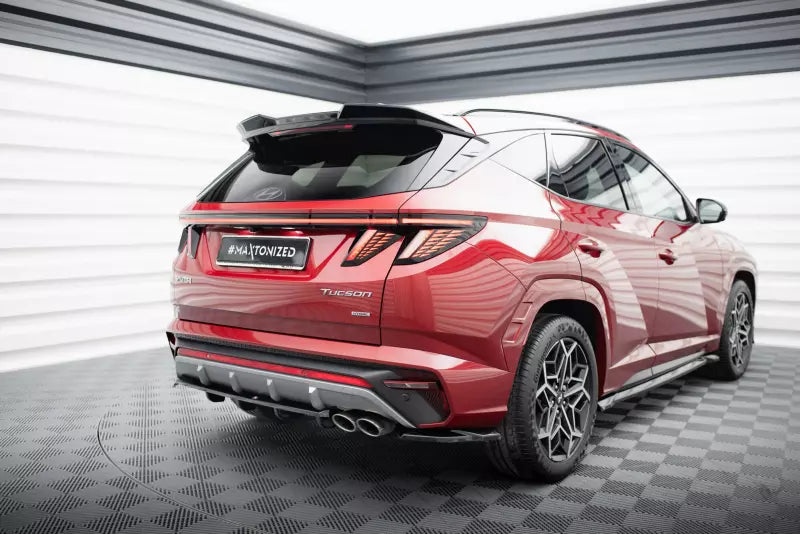 Maxton Design Mittlerer Heckdiffusor für Hyundai Tucson N-Line Mk4 Hochglanz schwarz – Ansicht 4