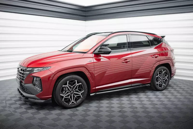Maxton Design Seitenschweller (Paar) für Hyundai Tucson N-Line Mk4 Hochglanz schwarz – Ansicht 2