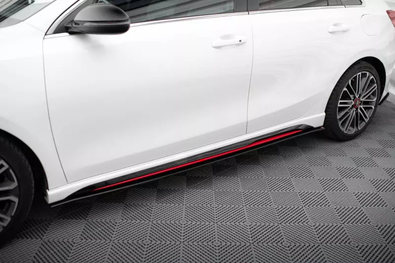 Maxton Design Street Pro Seitenschweller (Paar) für Kia Ceed GT Mk3 / Proceed Mk1 schwarz matt – Ansicht 1
