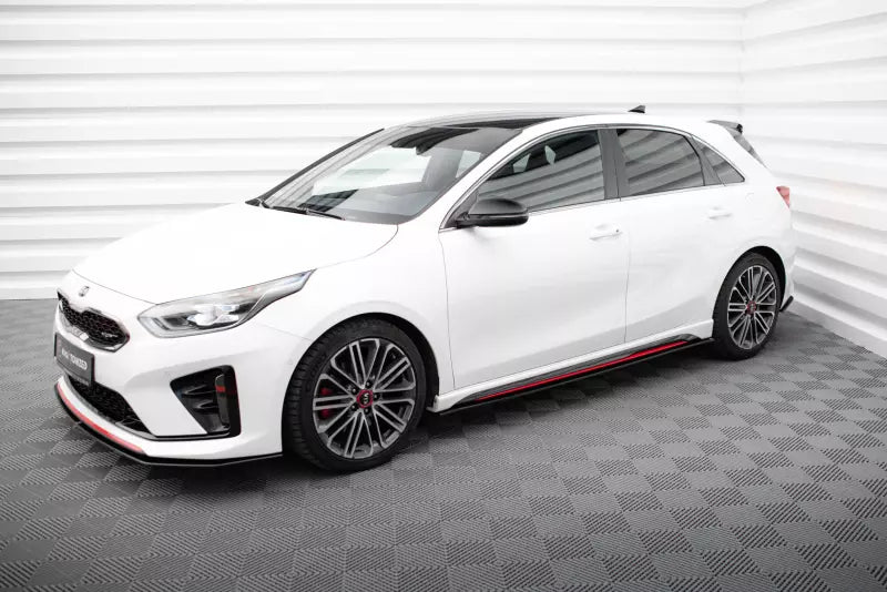 Maxton Design Street Pro Seitenschweller (Paar) für Kia Ceed GT Mk3 / Proceed Mk1 schwarz matt – Ansicht 2