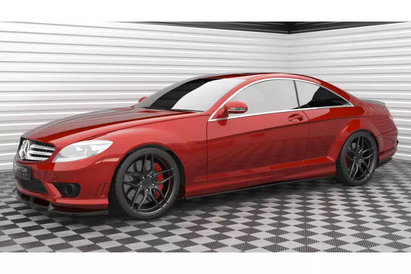 Maxton Design Frontlippe V.1 für Mercedes-Benz CL 63 AMG C216 Hochglanz schwarz – Ansicht 3