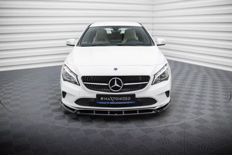 Maxton Design Frontlippe für Mercedes-Benz CLA C117 Facelift Hochglanz schwarz – Ansicht 2