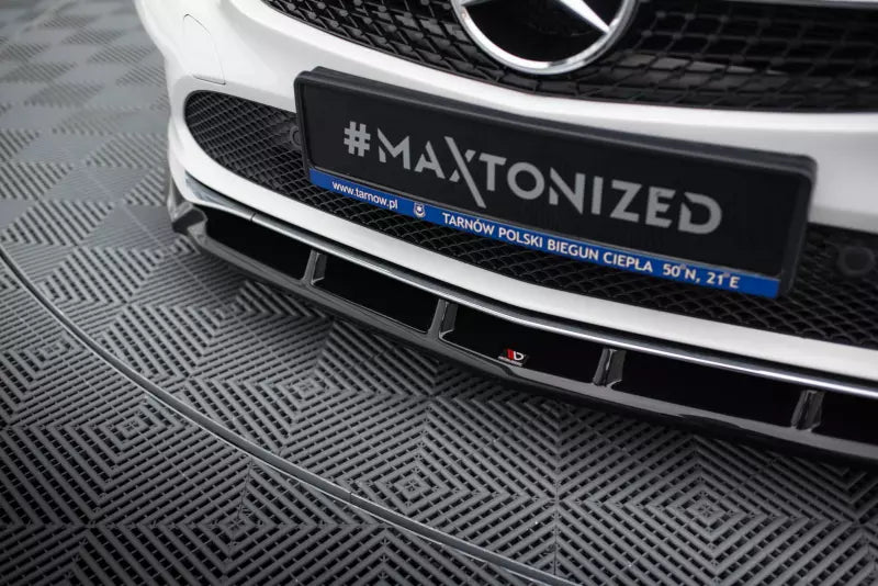 Maxton Design Frontlippe für Mercedes-Benz CLA C117 Facelift Hochglanz schwarz – Ansicht 3