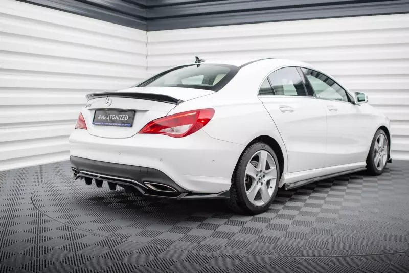 Maxton Design Mittlerer Heckdiffusor für Mercedes-Benz CLA C117 Facelift Hochglanz schwarz – Ansicht 2