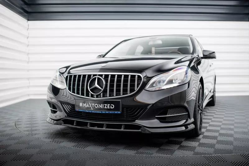 Maxton Design Frontlippe für Mercedes-Benz E W212 Facelift Hochglanz schwarz – Ansicht 1