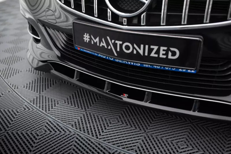 Maxton Design Frontlippe für Mercedes-Benz E W212 Facelift Hochglanz schwarz – Ansicht 3