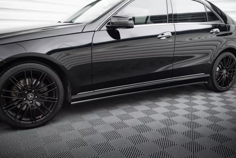 Maxton Design Seitenschweller (Paar) für Mercedes-Benz E W212 Facelift Hochglanz schwarz – Ansicht 1