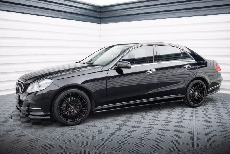 Maxton Design Seitenschweller (Paar) für Mercedes-Benz E W212 Facelift Hochglanz schwarz – Ansicht 2