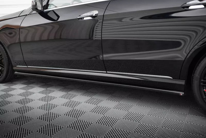 Maxton Design Seitenschweller (Paar) für Mercedes-Benz E W212 Facelift Hochglanz schwarz – Ansicht 3