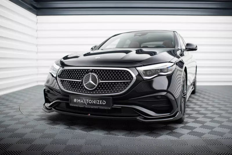 Maxton Design Frontlippe V.1 für Mercedes-Benz E AMG-Line W214 Hochglanz schwarz – Ansicht 1
