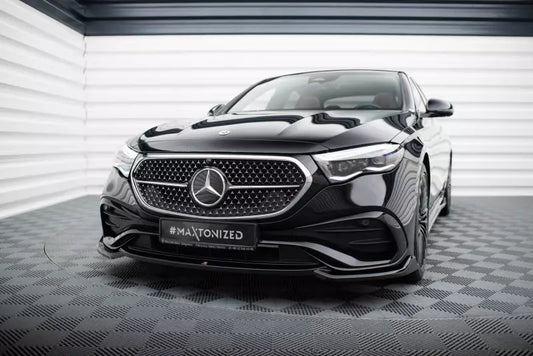 Maxton Design Frontlippe V.1 für Mercedes-Benz E AMG-Line W214 Hochglanz schwarz – Ansicht 1