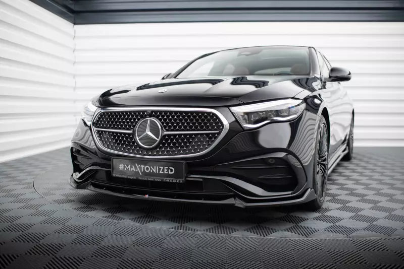Maxton Design Frontlippe V.2 für Mercedes-Benz E AMG-Line W214 Hochglanz schwarz – Ansicht 1